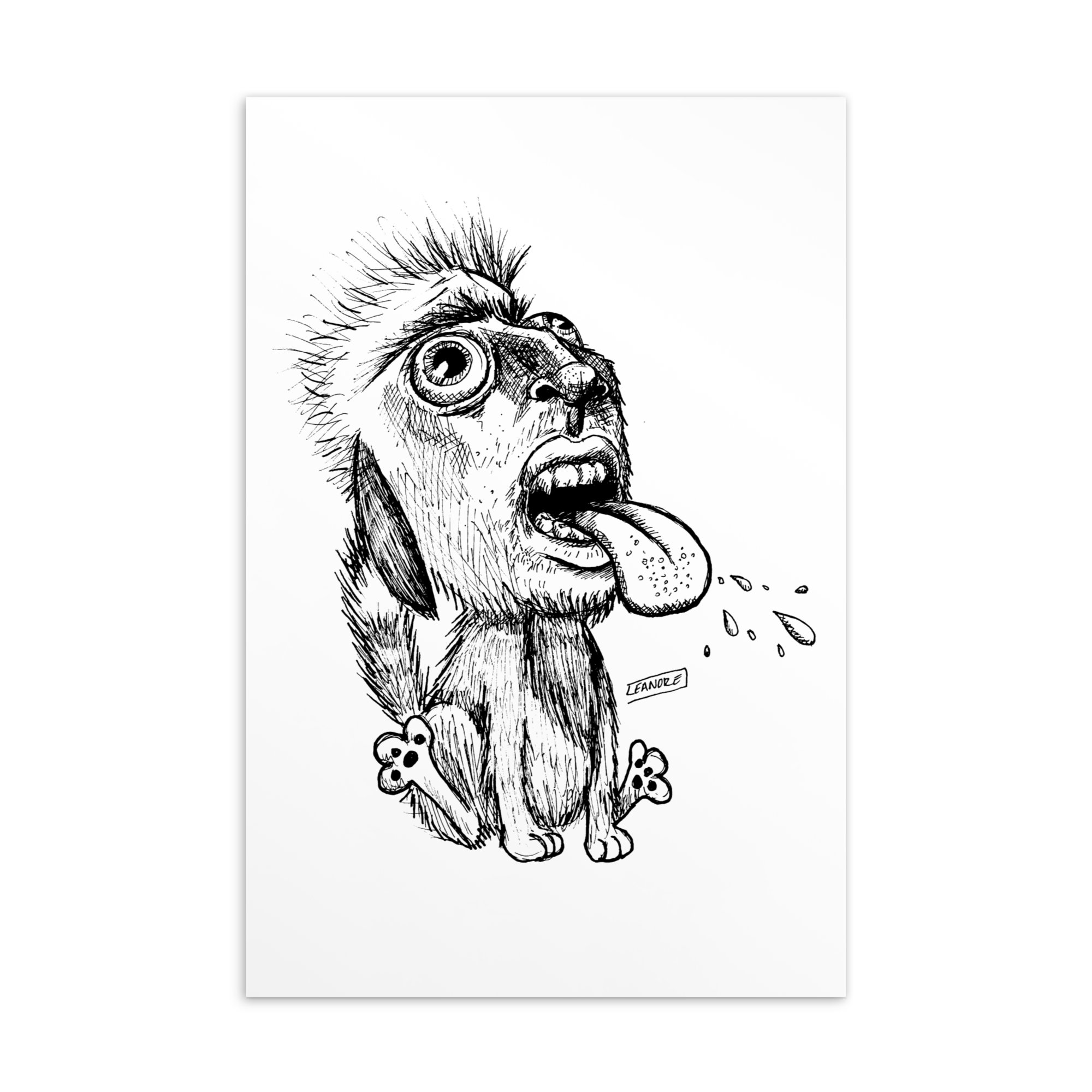 "I Dunno ManDog" Postcard Print