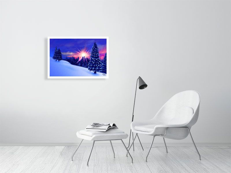 Snowy Sunrise Fine Art Print