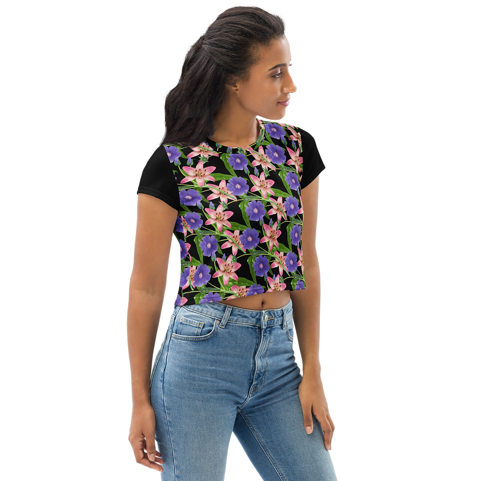 Thumbnail: Floral Chaos Crop Tee