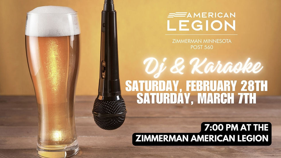 Karaoke at The Zimmerman American Legion