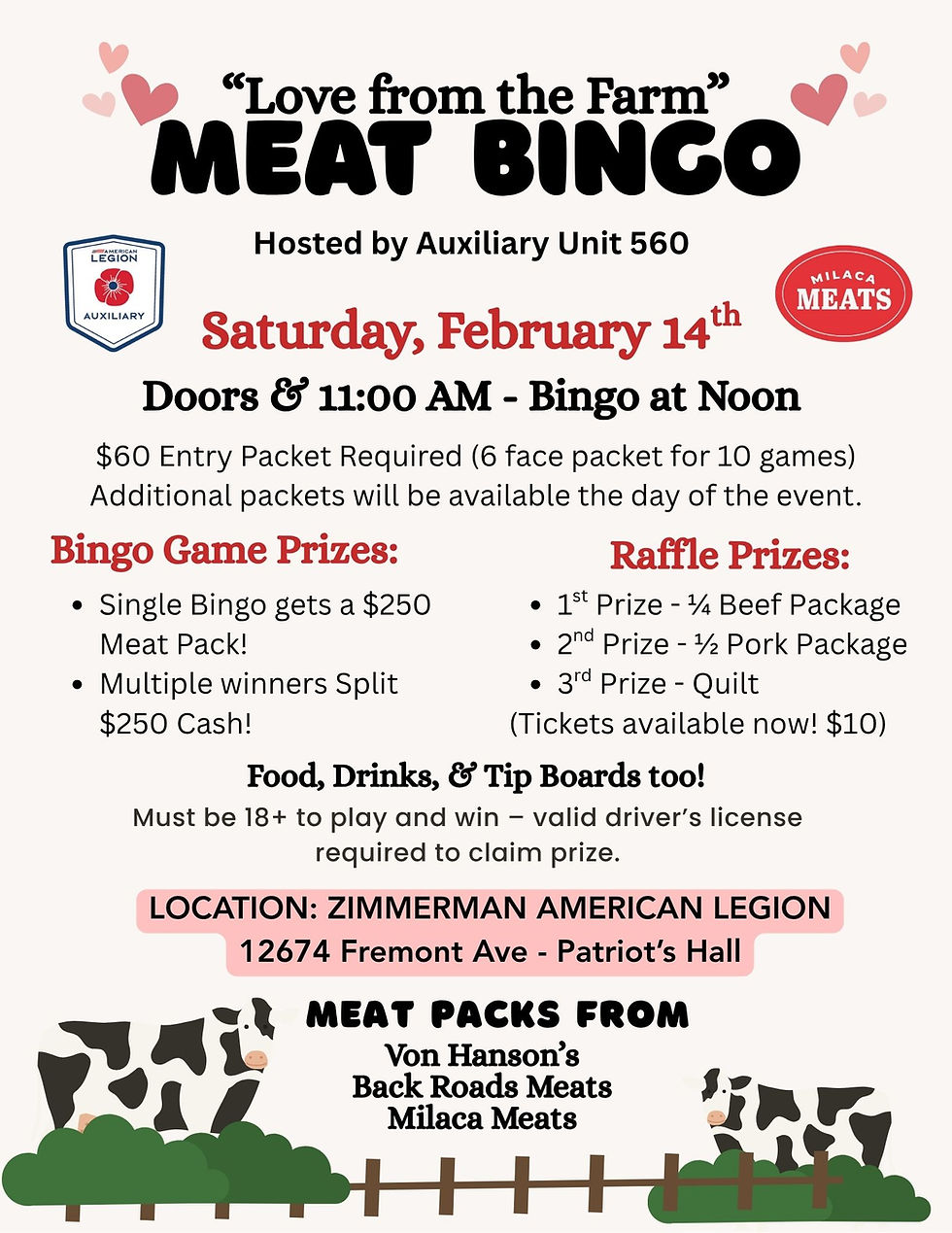 Meat Bingo "Love from the Farm"
