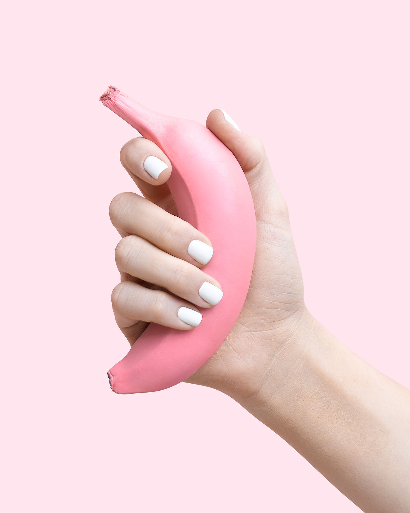 Pink Banana, White Nails