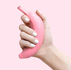 Pink Banana, White Nails
