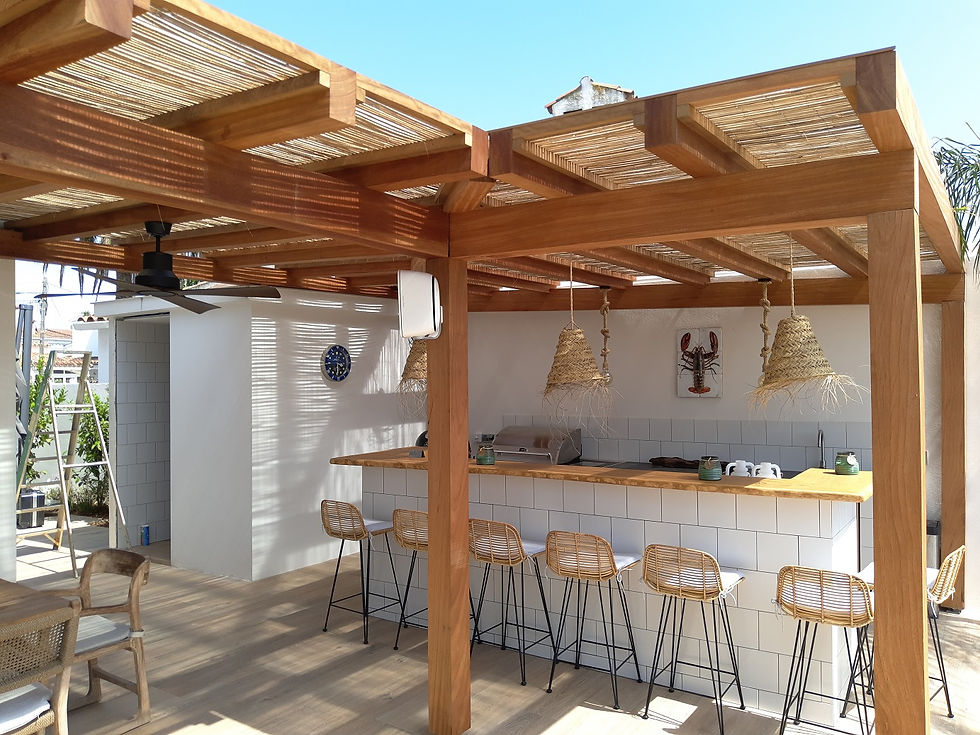 Thumbnail: Pergola Michelle with Elondo wood