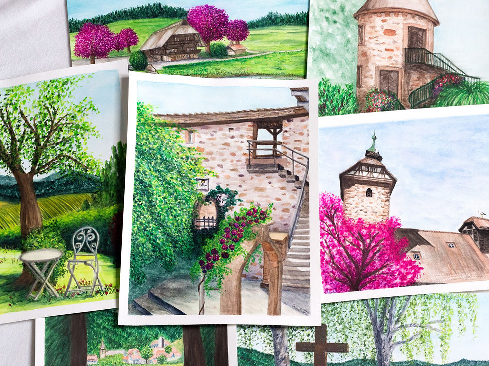 Thumbnail: Mittelalterliche Mauer am Hirschturm in Zell im Schwarzwald