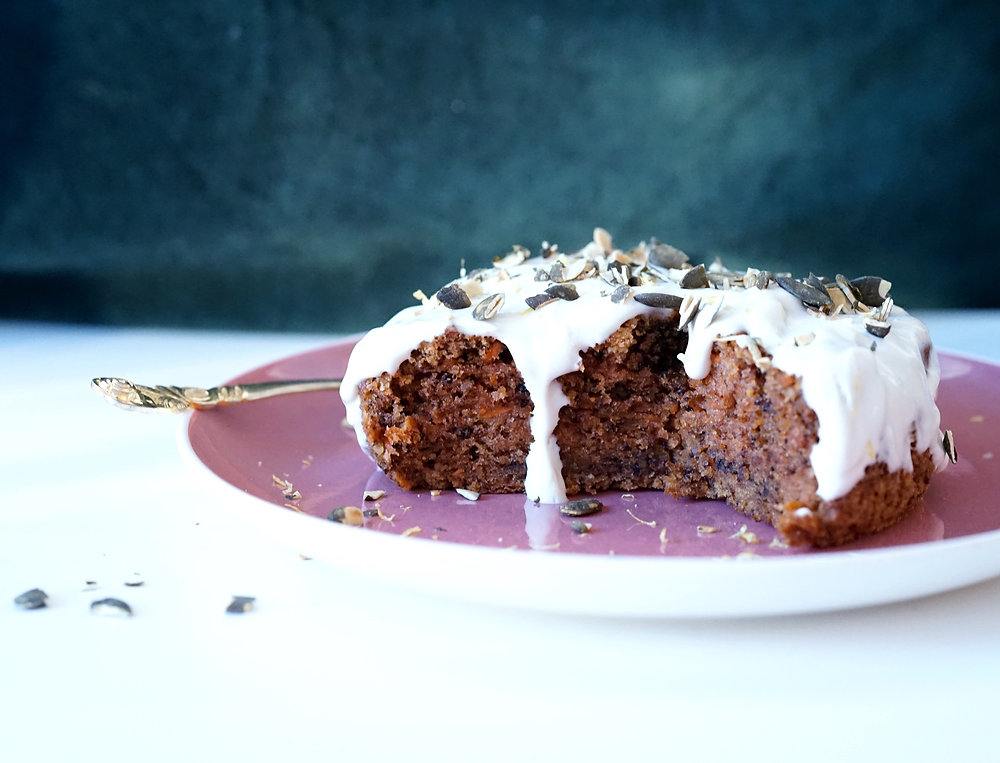 Karottenkuchen mit Frosting vegan heaven