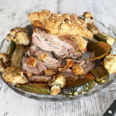 roast pork with crunchy crackling