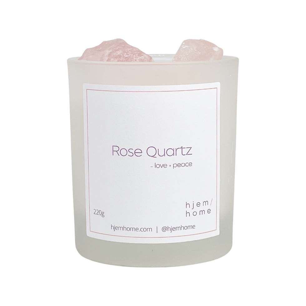 Rose Quartz Infused Candle | Manifest | Turkish Rose + Tonka
