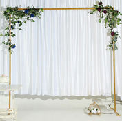 white drape backdrop 