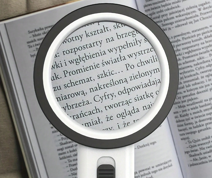 Miniatura: 12-diodowa podświetlana lupa, 30-krotne powiększenie.