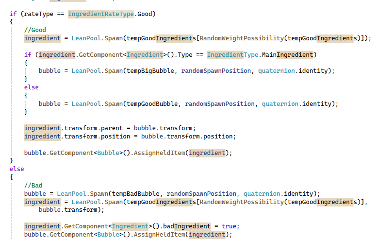 Figure 3: Conditional spawning logic with Object Pooling integration.