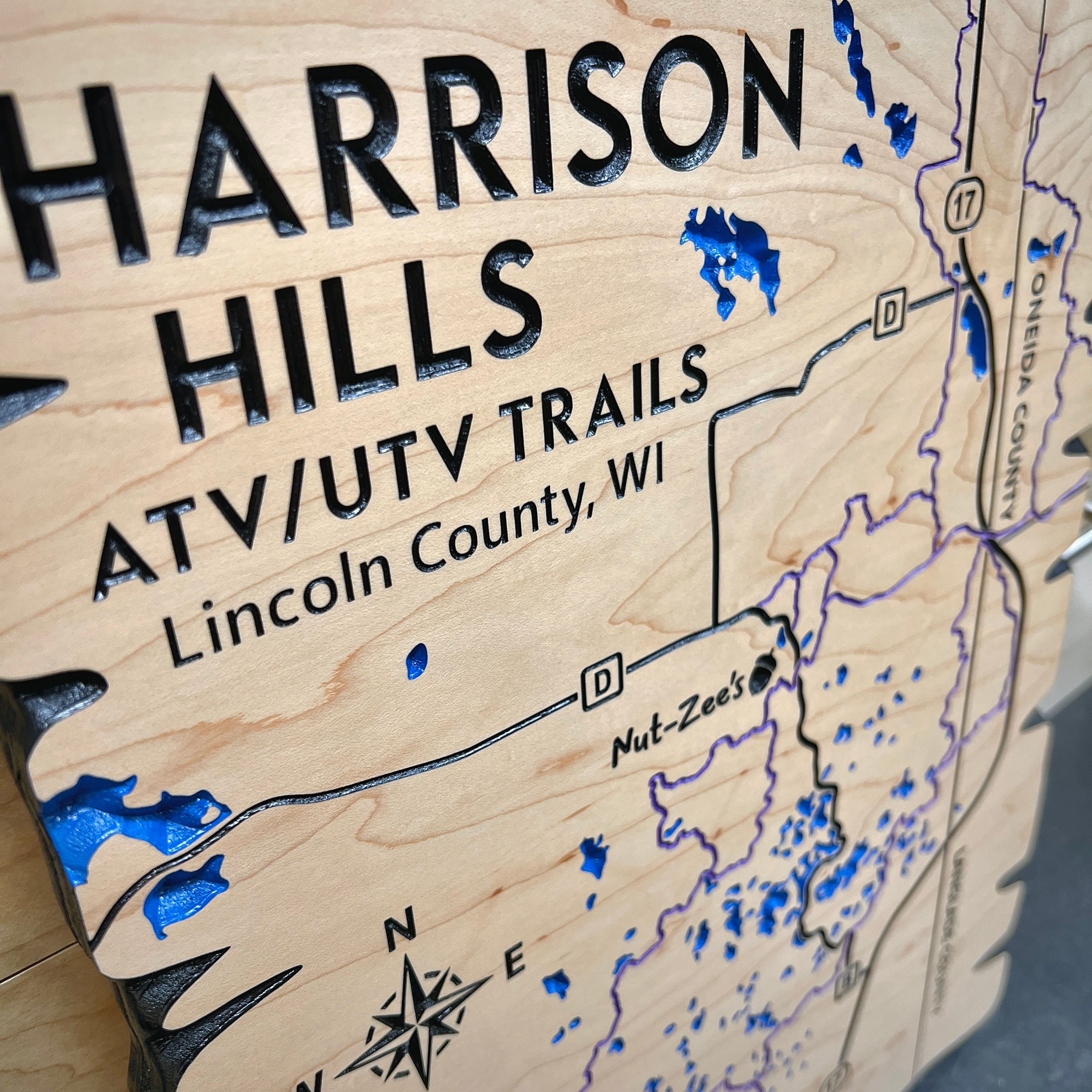 Harrison Hills ATV / UTV Wood Trail Map
