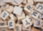 Wooden scrabble letters