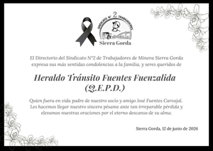 Condolencias Heraldo Fuentes Fuenzalida (Q.E.P.D)