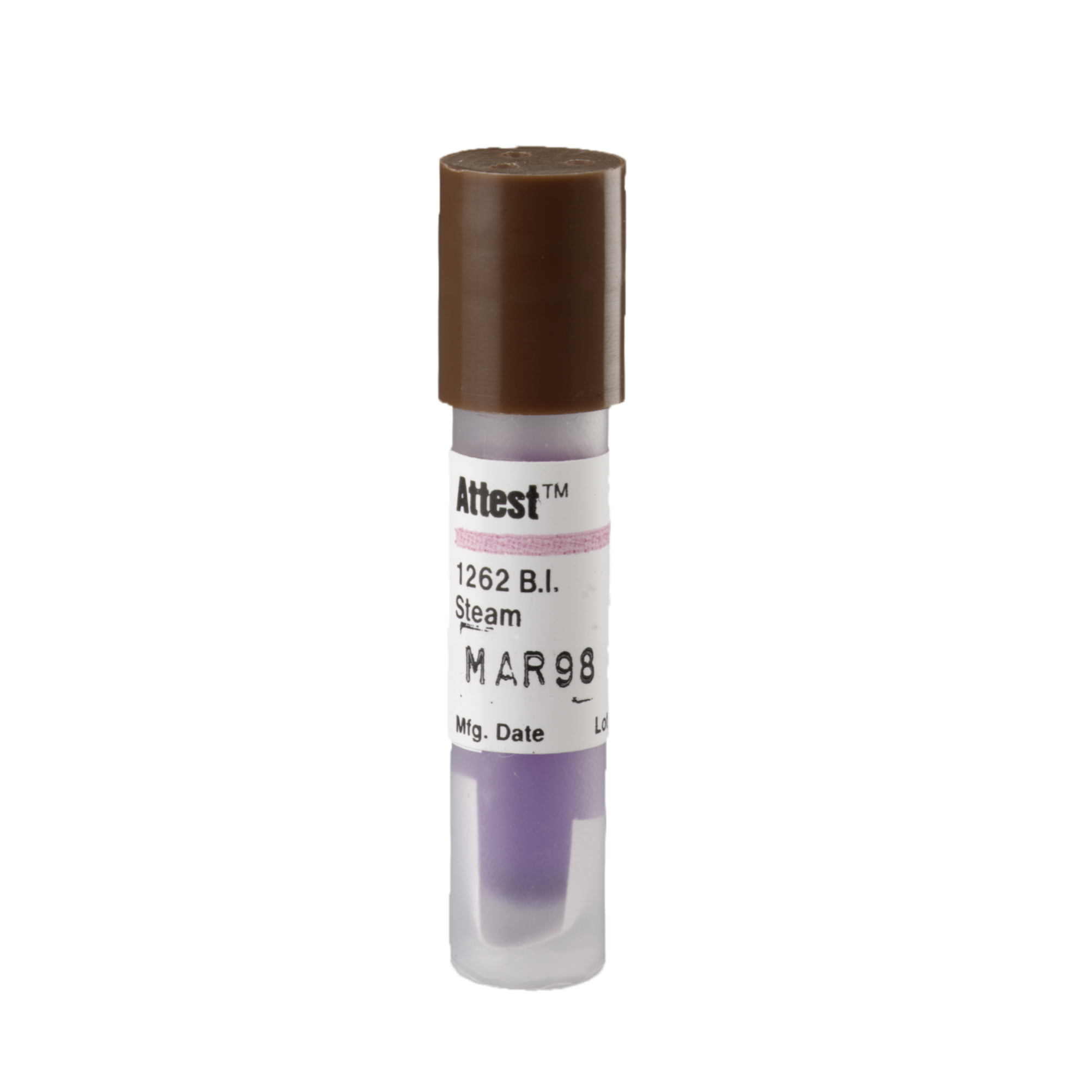 3M™ Attest™ Biological Indicator 1262P for Steam Sterilization 25/BX, 4 BX/CTN