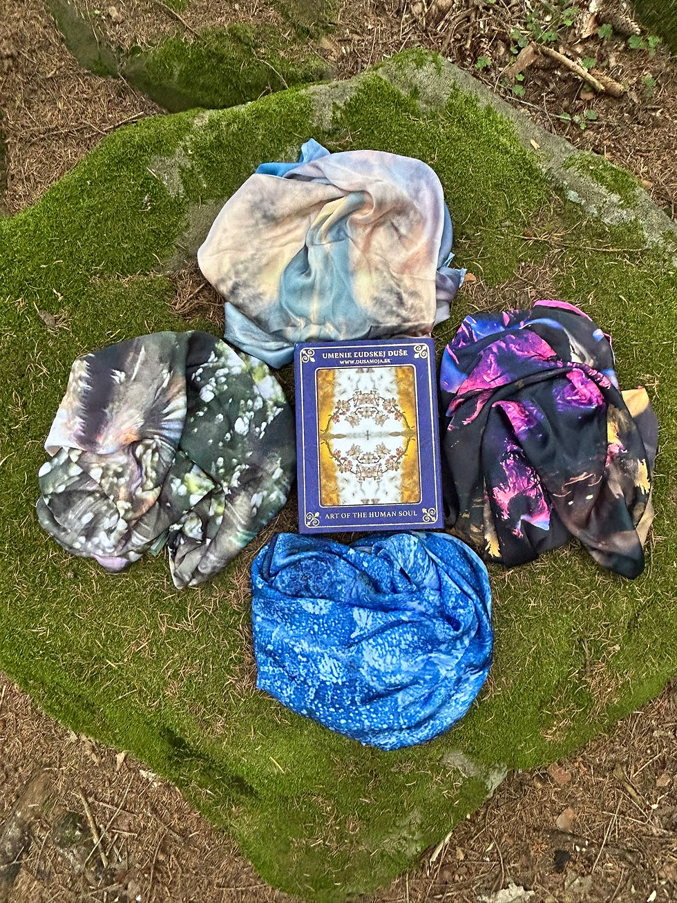 Miniatúra: Autorské živlové šatky -živel oheň -  umenie a krása na každý deň