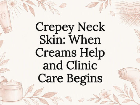 Decorative skincare title card illustration