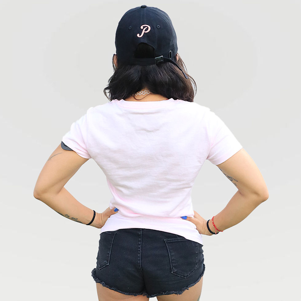Miniatura: PLAYERA ROSA CON "P" NEGRA PARA DAMA