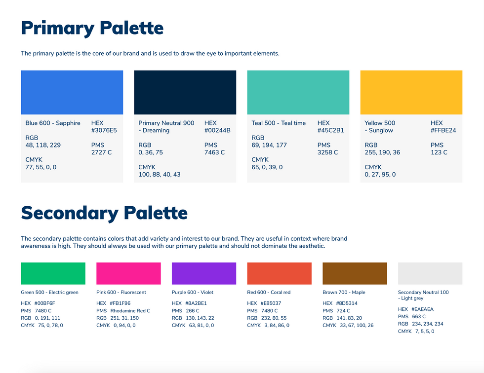 Brand Guidelines - Color Palette