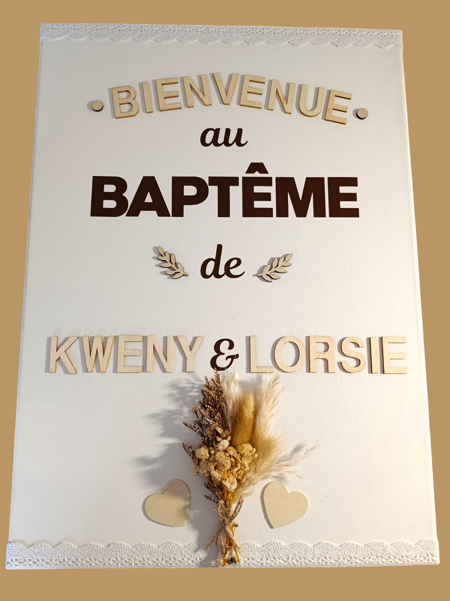 Panneau de bienvenue baptême 