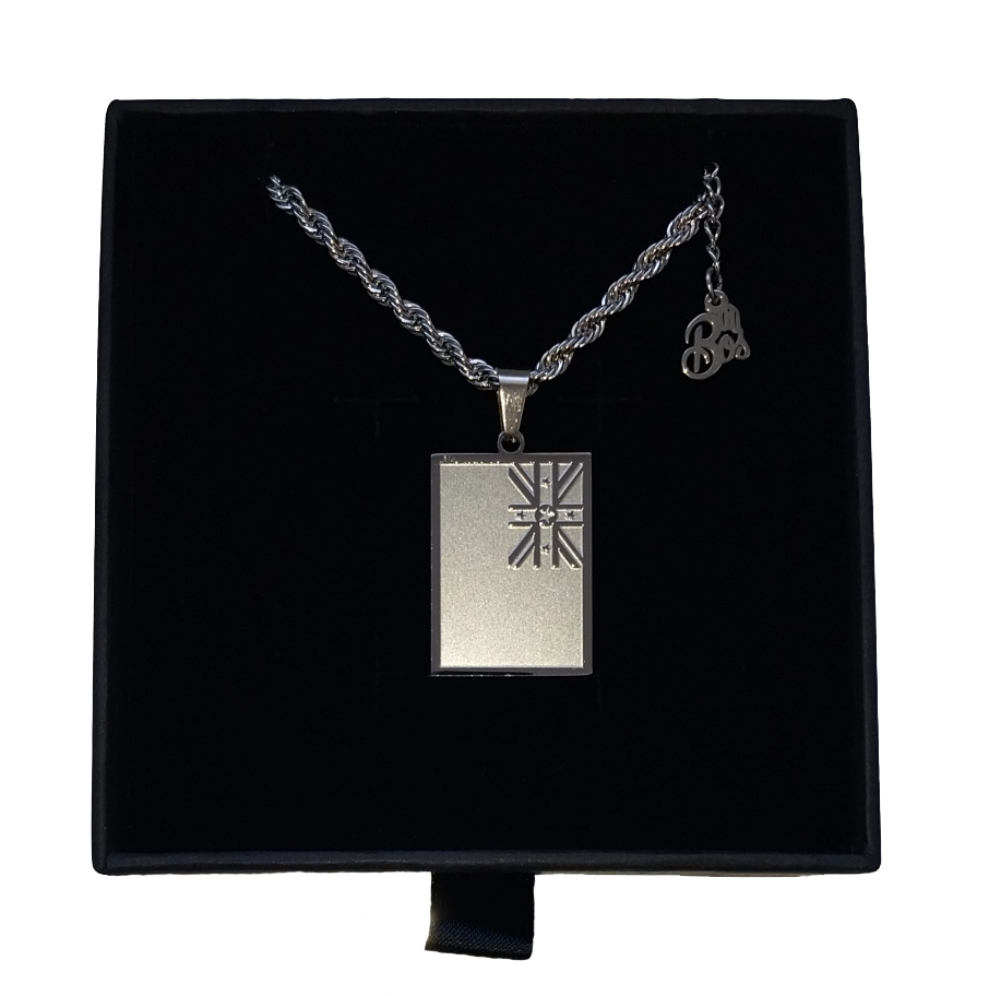 Niue Pendant: Silver Plated with 2.6mm-55cm Rope Chain - small