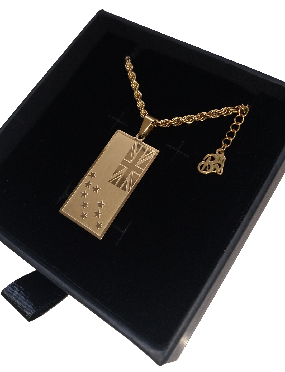 Tuvalu Pendant - 18k Gold Plated with 2.6mm-55cm Rope Chain