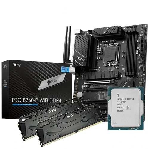 セット商品 i7 13700f/msi b760m/メモリ32gb 3600 Intel Core i7-13700F, MSI Pro B760-P WiFi DDR4, OLOY 32GB 3200MHZ