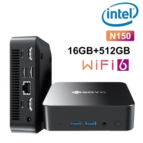 Mini PC SOYO M4 Pro, Intel Twin Lak N150, 16GB RAM, 512GB SSD