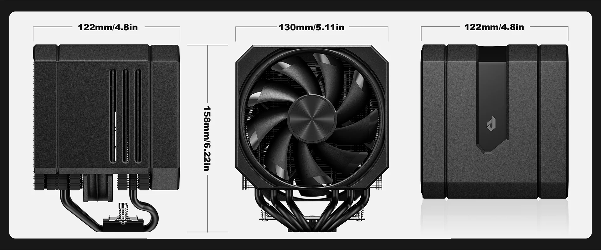 UpHere Gaming Up2T6 White CPU Air Cooler