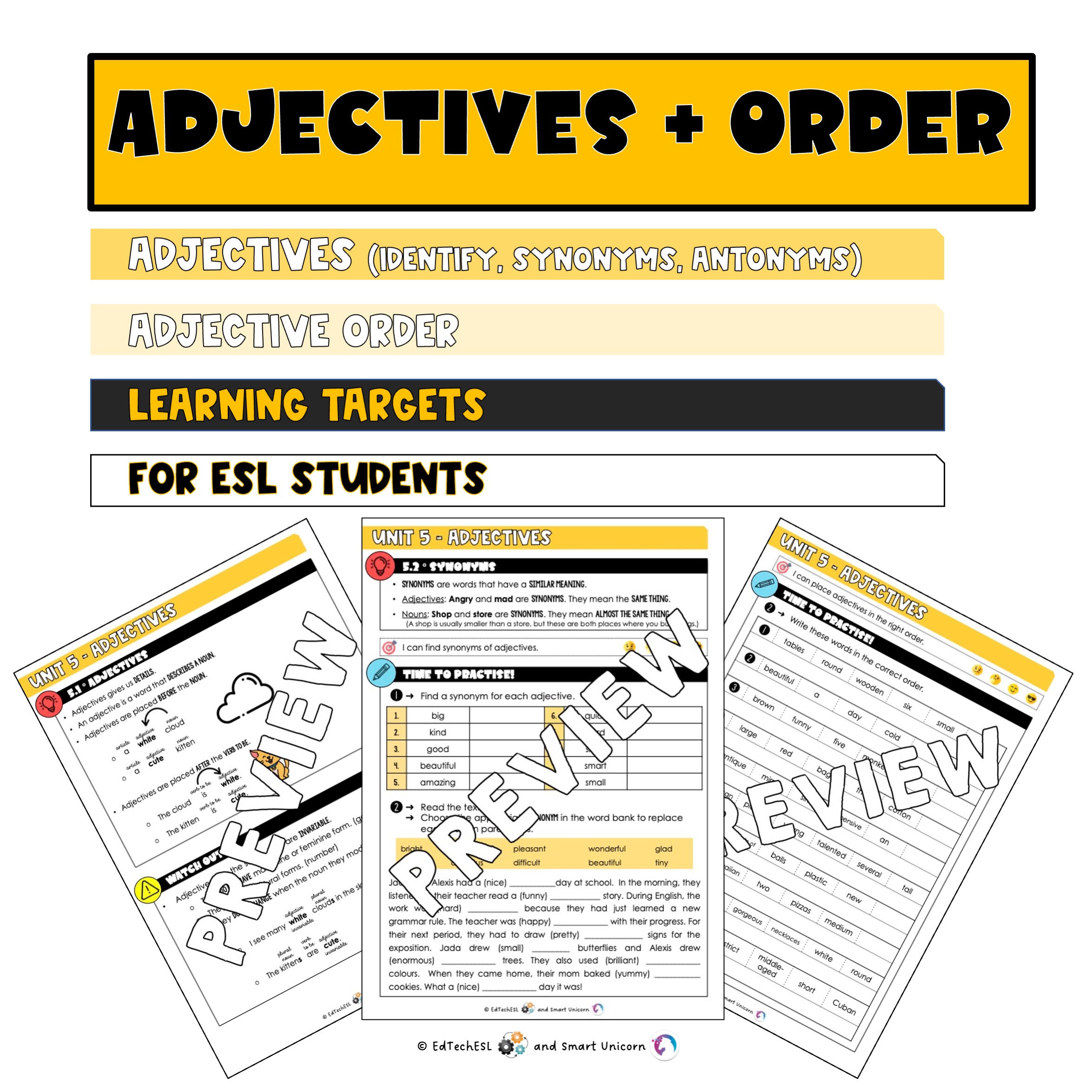 Adjectives and Adjective Order