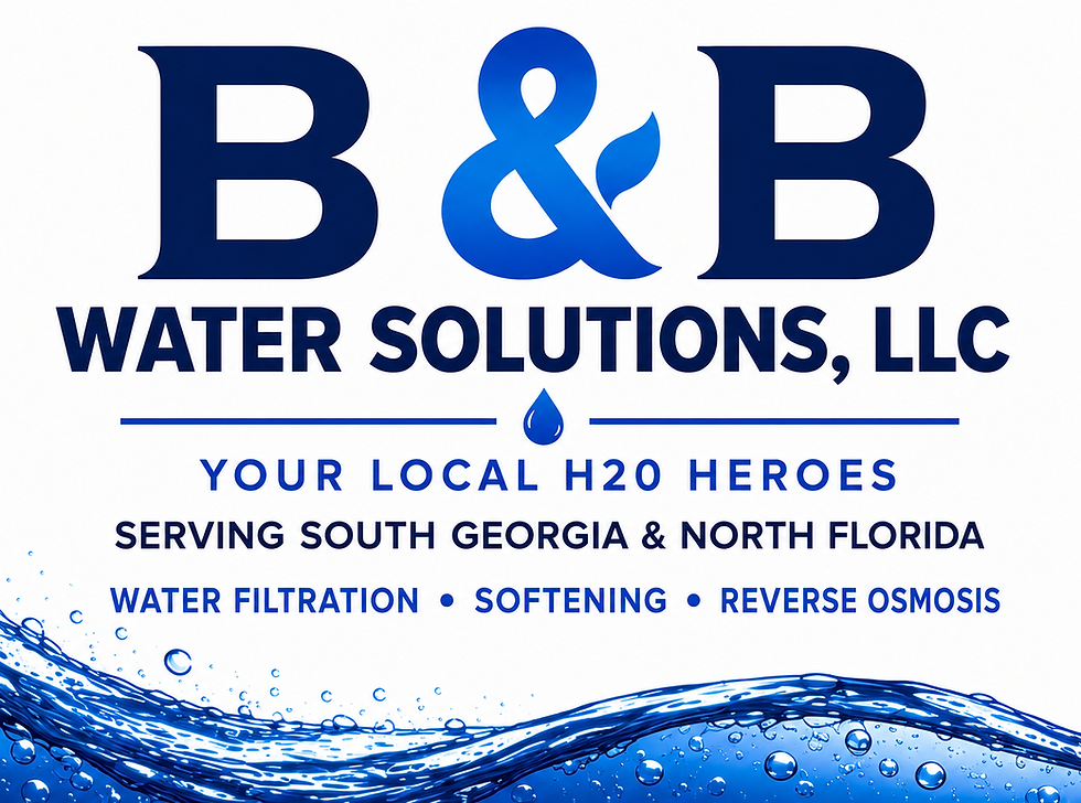 B&B Water Solutions LLC logo, serving GA and FL. Water Filtration, Softening, Drinking Water.