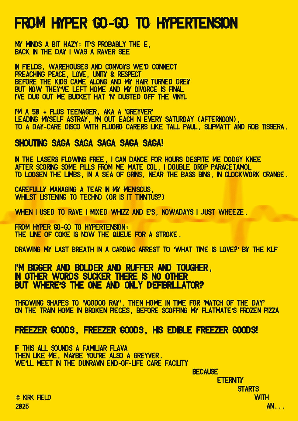 Thumbnail: Framed Art Print 'From Hyper Go Go to Hypertension' (A4, black frame)