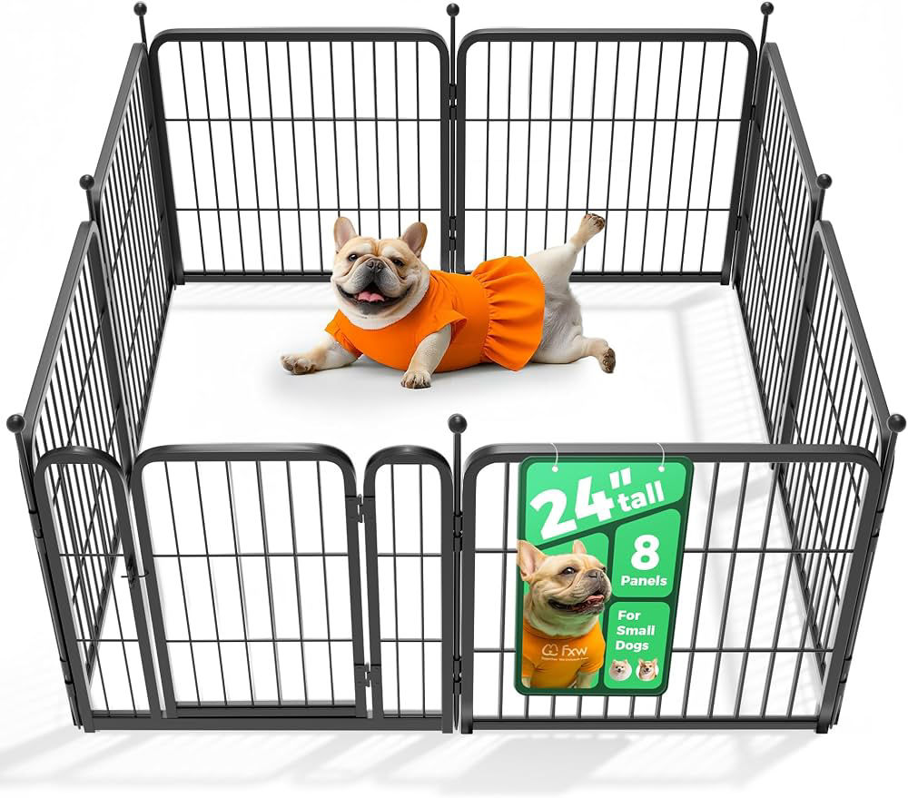 Rollick Dog Playpen, Indoor, Yard & RV Camping, 24" H, 8 Panels