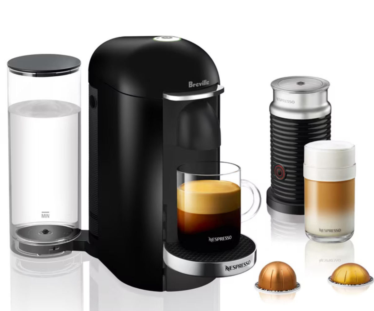Breville Nespresso New VertuoPlus Deluxe Coffee and Espresso Single-Serve Machin