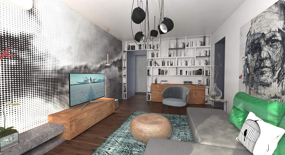 Graphic Apartment - living room