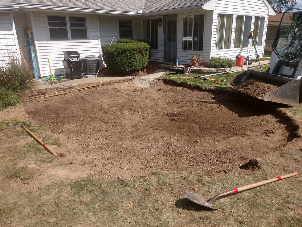 Excavating for a Brick Patio