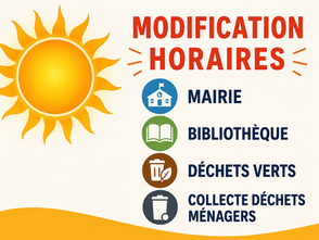 CANICULE : adaptation horaires des services