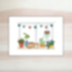 Miniposter (A5) Home sweet home van Lesja illustraties Breda