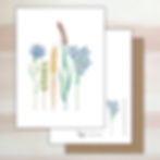 Kaart met bloemen en envelop van Lesja illustraties