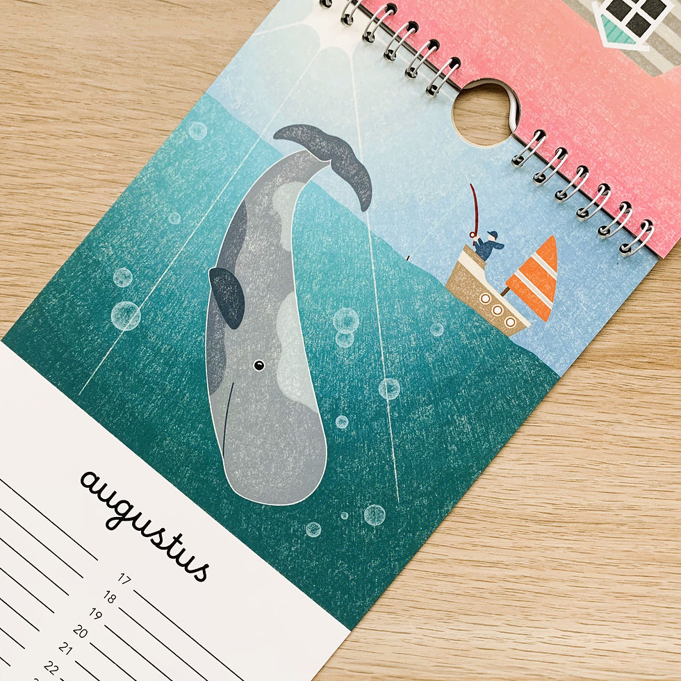 Thumbnail: Verjaardagskalender Noorwegen Lesja illustraties Breda