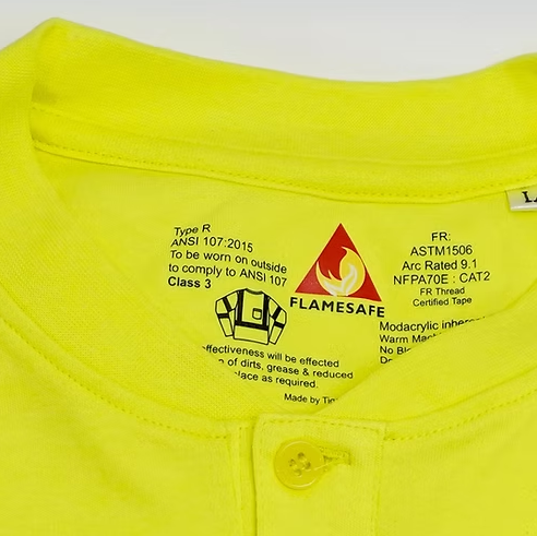 Thumbnail: Henley FR Hi-Viz Yellow Black Bottom Class 3