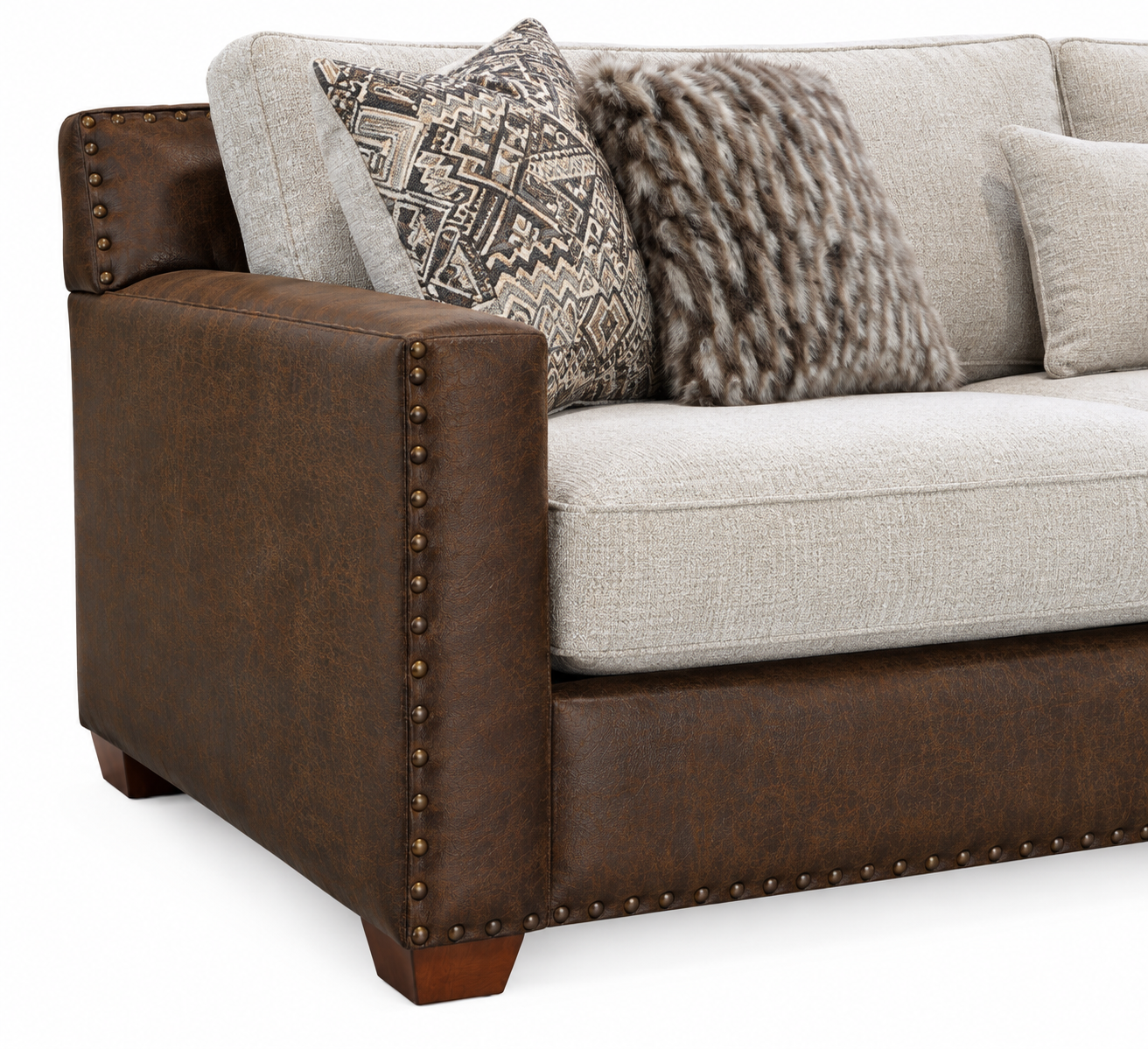 Royal Track Arm with Nailhead Trim