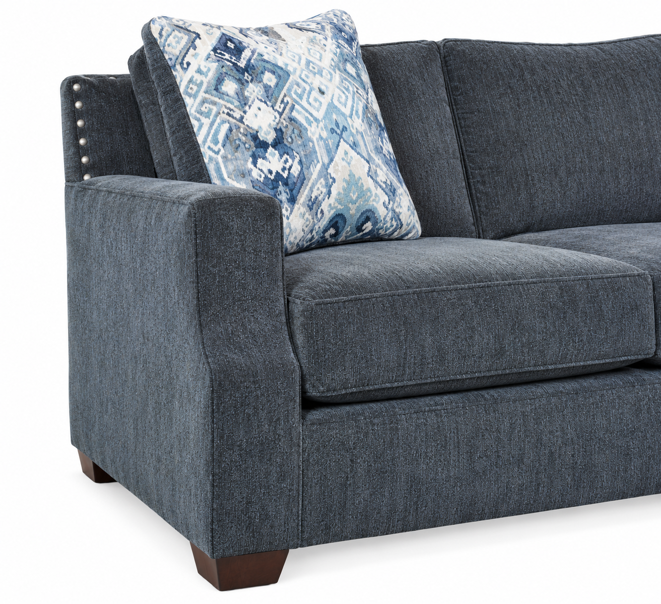 Broadway Track Arm with Nailhead Trim