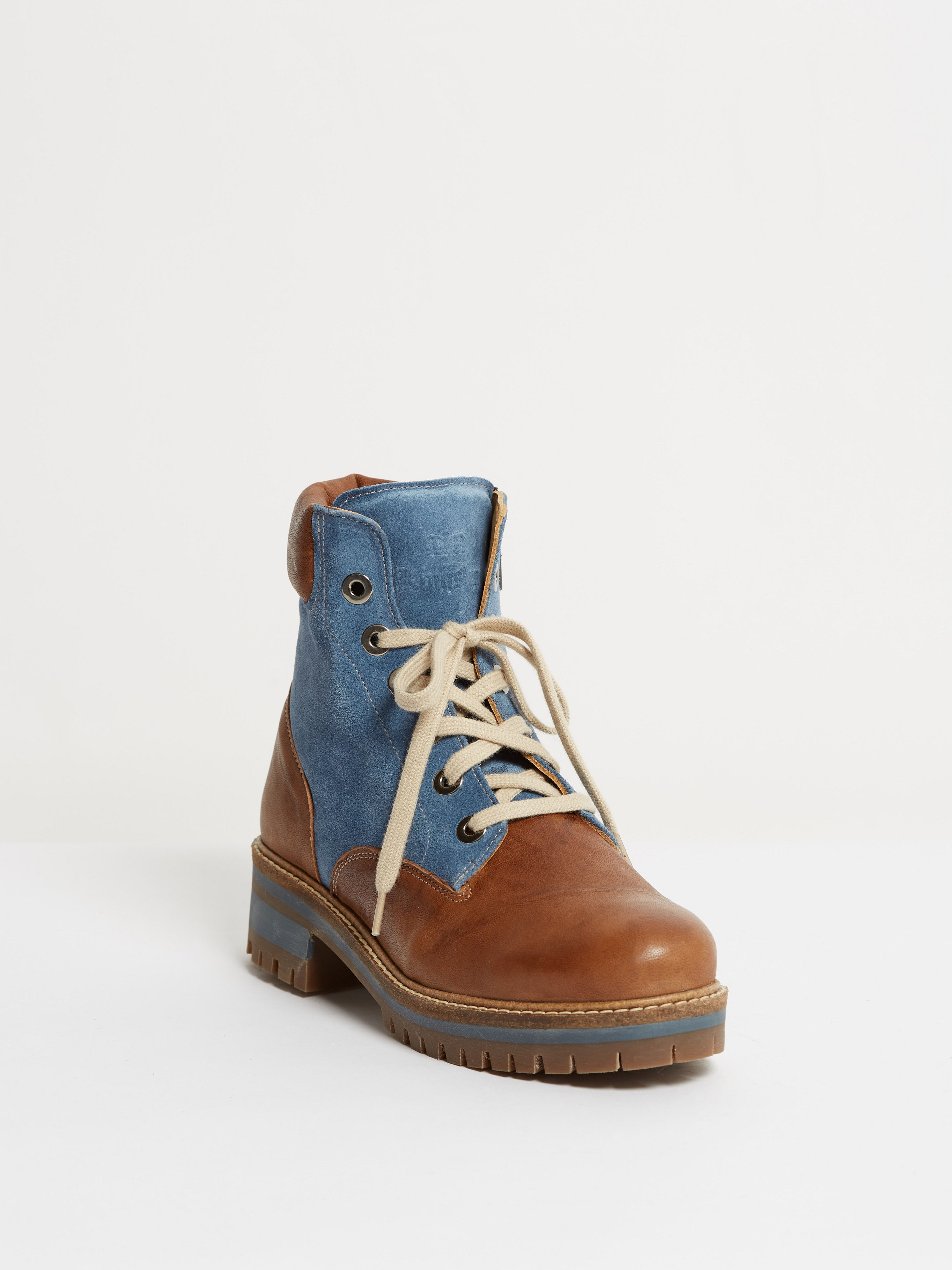 Kingsley Regina Biker Boot, Cognac/jeans blue