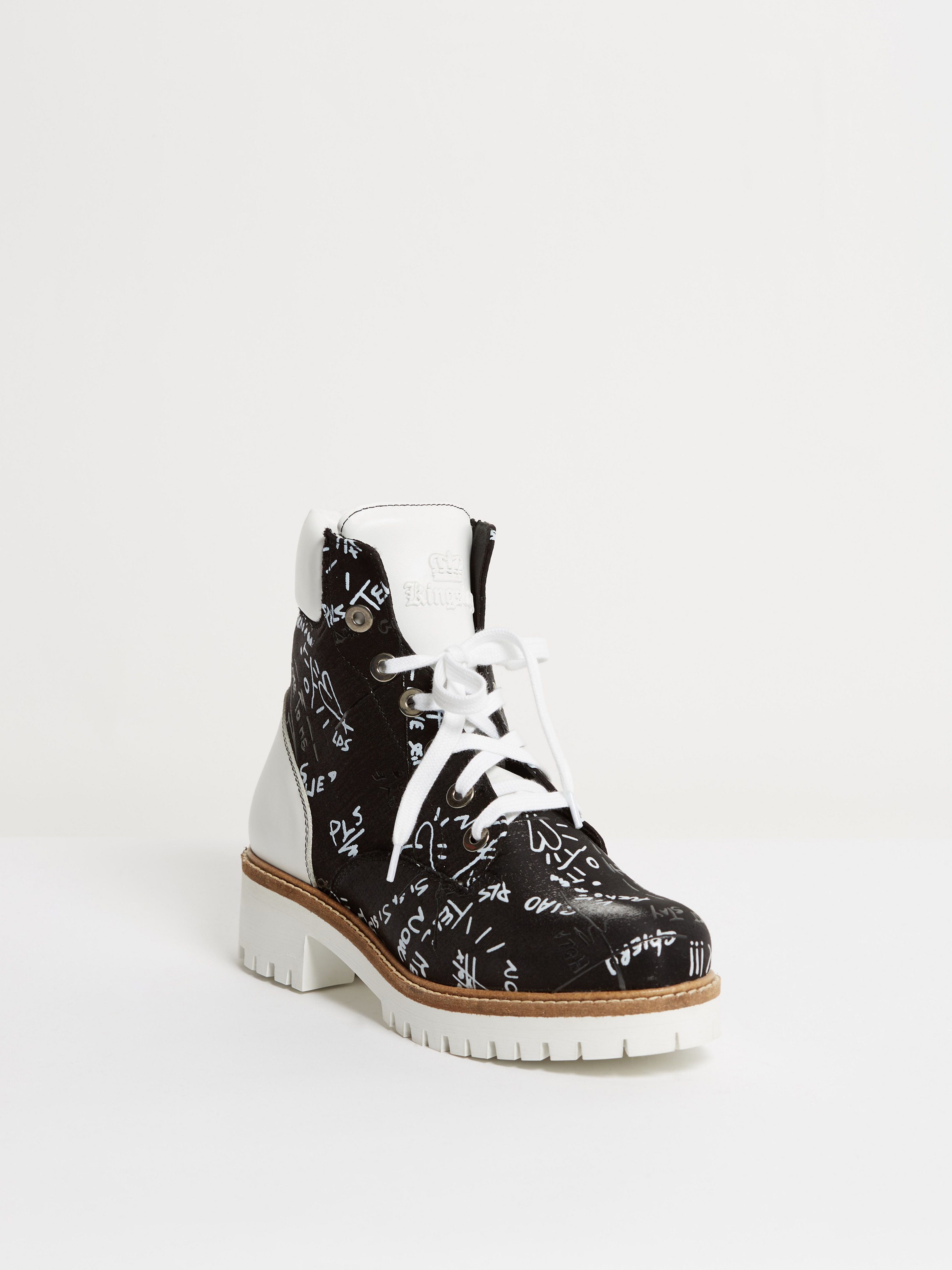 Kingsley Regina Biker Boot, Graphic Black