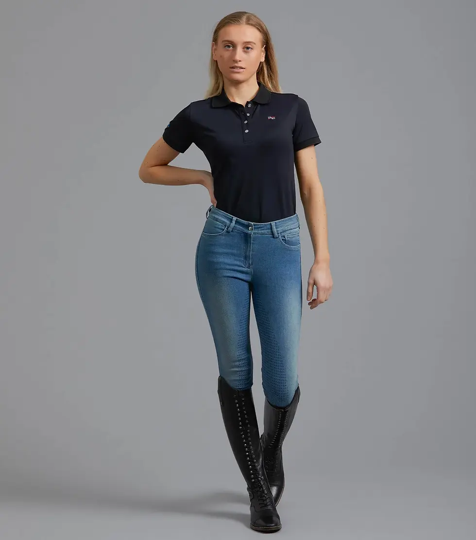 Gina Ladies Full Seat Denim Breeches-Premier Equine