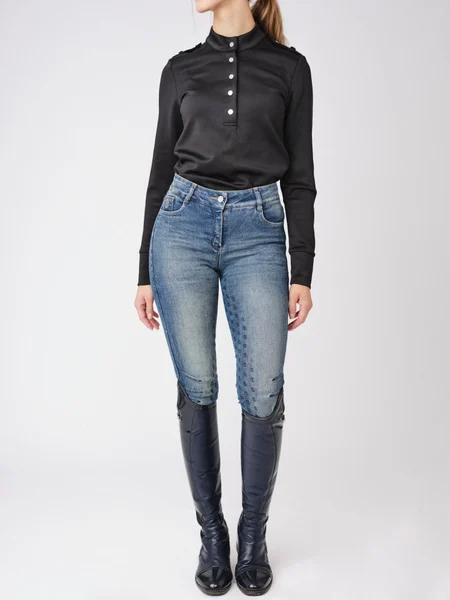 Thumbnail: PS of Sweden Maggie Denim  Full Grip Breeches