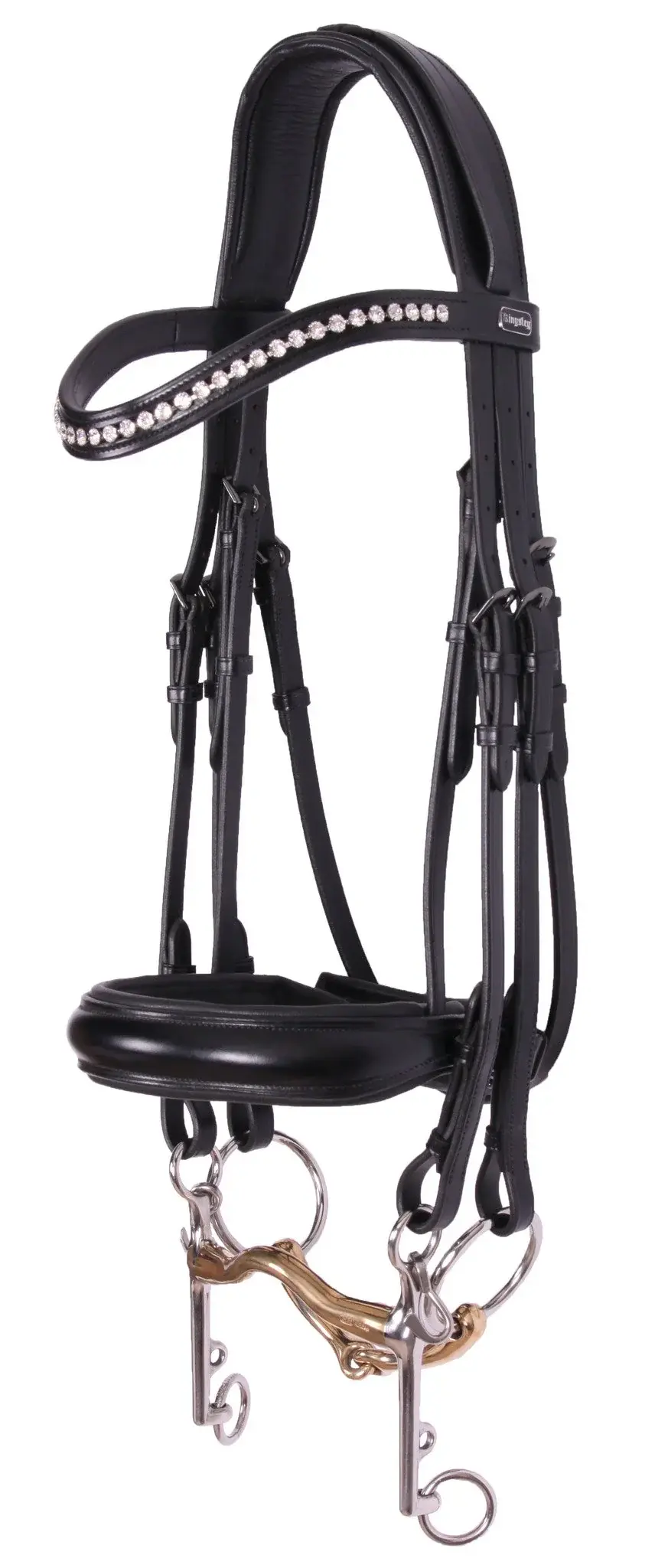 Kingsley Double Bridle- Flat leather