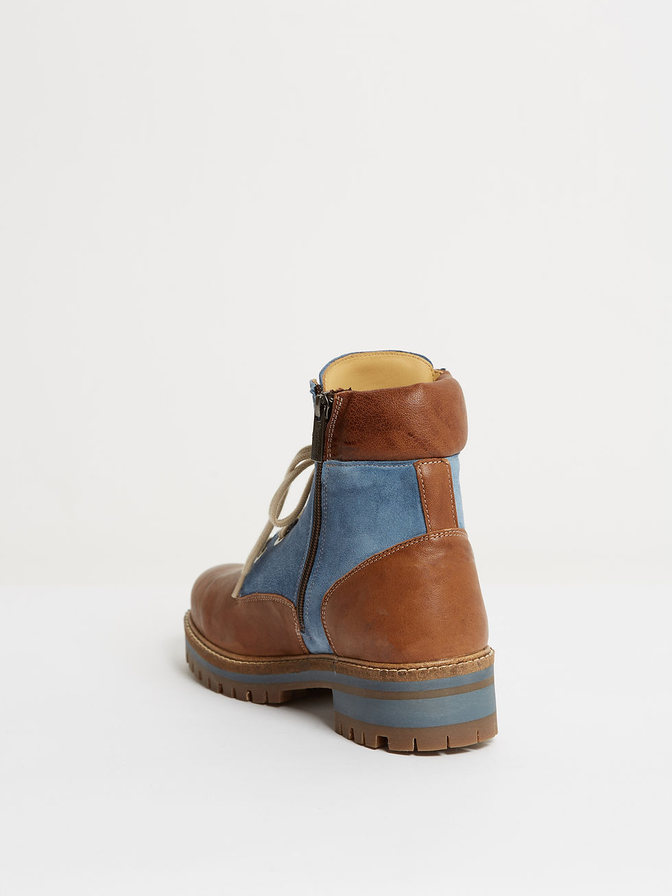 Thumbnail: Kingsley Regina Biker Boot, Cognac/jeans blue