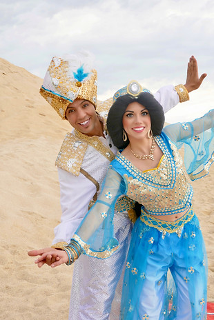 Prinzessin Jasmin und Aladdin für Kindergeburtstag buchen